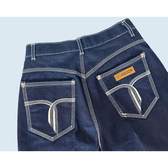 Vintage GITANO Dark Wash High Waisted 80s / 90s Jeans Size 24 - Picture 1 of 8